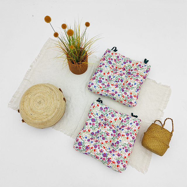 Paquete de 2 cojines para asiento de Patio interior y exterior con lazos para silla de comedor, coj&iacute;n para silla de playa