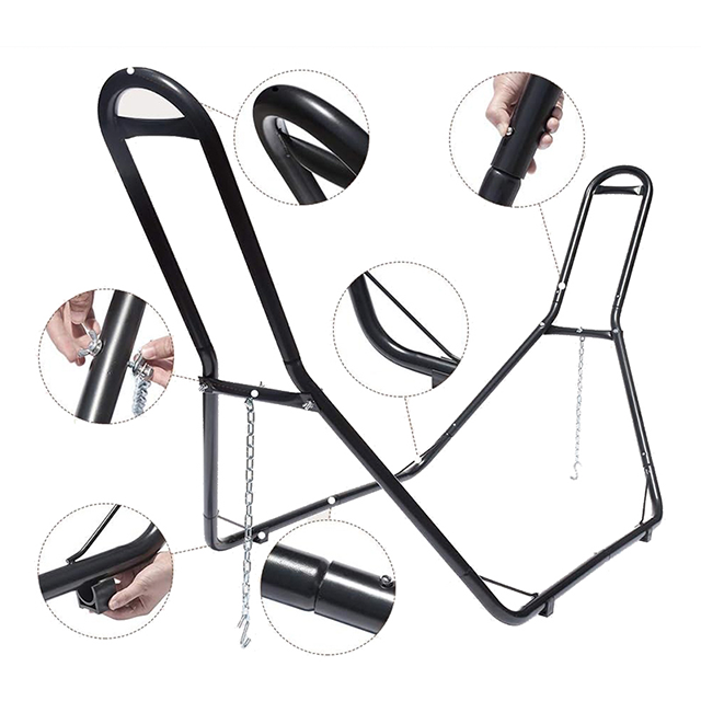 Soporte de hamaca de acero, capacidad de 450 libras, marco de hamaca resistente, soporte de hamaca universal multiusos ajustable para 2 personas para patio interior y exterior