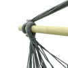 Šed&eacute; dvojit&eacute; z&aacute;věsn&eacute; křeslo Macrame Boho Ručně vyr&aacute;běn&aacute; houpačka Vnitřn&iacute; Venkovn&iacute; terasa Dvůr Zahradn&iacute; veranda Kapacita 330 liber se dvěma polšt&aacute;ři